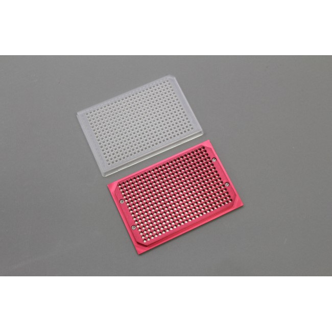 Magnetic Separation Plate for 384 Well PCR Microplates on a TTP Labtech Mosquito, 384 Magnetic (52 MGO) Cylinders, SLAS Footprint
