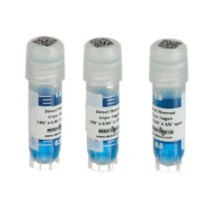 38mm x 13mm & 9.5mm spot, Direct Thermal Cryo-Tags, 500 sets/roll