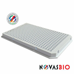 Hard shell 384-well PCR plate, 40µl, White frame, White wells, Roche LC compatible - 2 notches