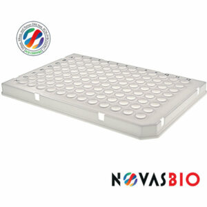 Hard shell 96-well PCR plate, 0.1ml Semi-skirted, Low Profile, White frame, White wells