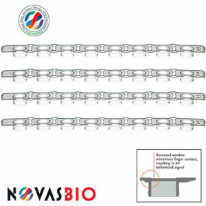 Optically Clear Flat 8-Strip Cap, for qPCR, featuring recessed window