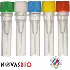 0.5ml Extended Self Standing Clear Tube Cap, with Green Screw Cap, Non-Sterile, Unassembled - 0.5ml Extended, Self Standing Screw Cap Tube, Clear, Green Caps, Non-Sterile, Unassembled