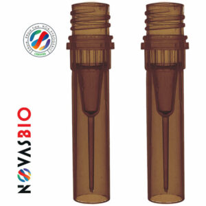 0.5ml ExtendedScrew Cap Tubes, Natural, Self-Standing, Amber