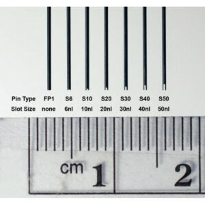 0.457 mm Diameter Tube Style Floating Pin with 6 nl Slot tip, 17 mm exposed