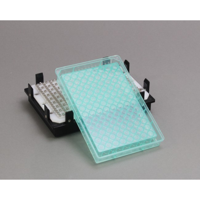 Magnetic Separation Plate for 96 Well Flat Bottom Microplates Only, 329 Magnetic (52 MGO) Cylinders, White Polycarbonate Frame, Includes Registration Base