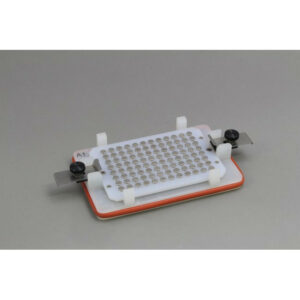 Flick and Blot Magnetic Separation Plate for 96 Well Deep and Standard 96 Flat, Round, V or Pyramid bottom microplates, 96 Magnetic (52 MGO) Cylinders, White Polycarbonate Frame, New Clips
