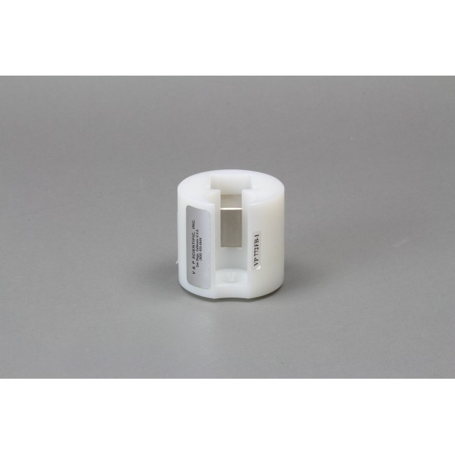 HDPE Single Tube Magnetic Separation Rack for 15 & 50 ml Centrifuge Tubes, with a Single NdFeB Magnet 25.4 x 25.4 x 25.4 mm Cube, Pellet located 1/3 of the Way up the Tube