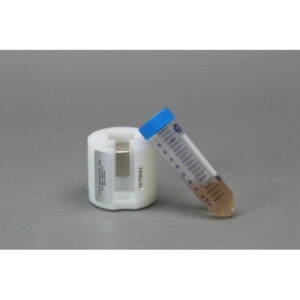 HDPE Single Tube Magnetic Separation Rack for 15 & 50 ml Centrifuge Tubes, with a Single NdFeB Magnet 25.4 x 25.4 x 25.4 mm Cube, Pellet located 1/3 of the Way up the Tube