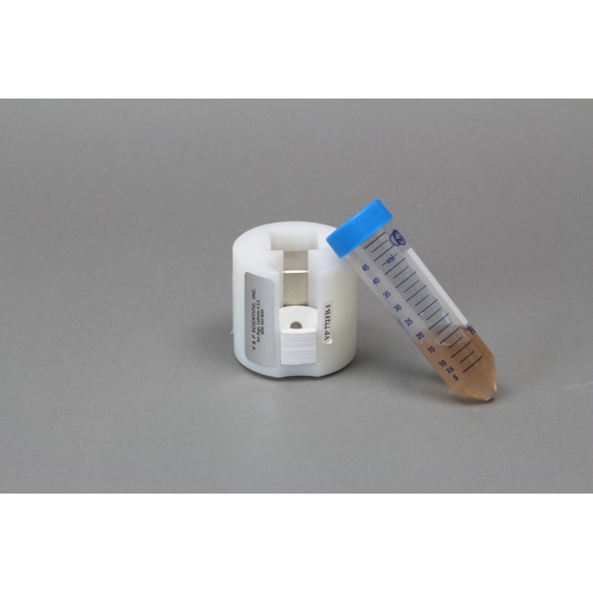 PLA Cylinder with an Offset 6.35 Diameter Magnet to Create a Pellet Close to the Bottom of a 50 ml Tube for Low Volume Assays or Wash Steps, Mates to VP 772FB-1