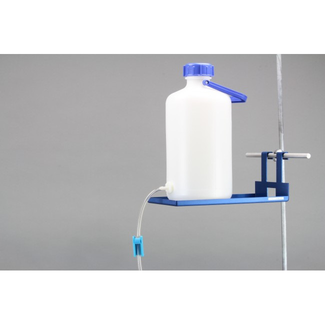High Density Polyethylene Carboy, 5L, tubing attachment at bottom, Includes VP 567D Flow Restrictor, 1/4" ID Tygon 2375 Tubing 5 ft., and Tube Clamp, Each