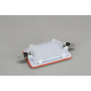 Flick and Blot Magnetic Separation Plate for 96 Well Flat Bottom Microplates, 329 Magnetic (52 MGO) Cylinders, White Polycarbonate Frame, New Clips