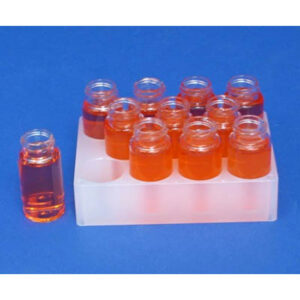 HDPE Vial Rack 11 Wells, 28 mm Diameter x 24.9 mm Deep and 31.75 mm Overall Height, SLAS Footprint