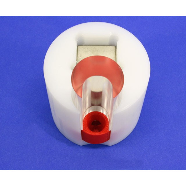 PLA Cylinder with an Offset 6.35 Diameter Magnet to Create a Pellet Close to the Bottom of a 15 ml Centrifuge Tube for Low Volume Assays or Wash Steps, Mates to VP 772FB-1 and VP 772FB-1A