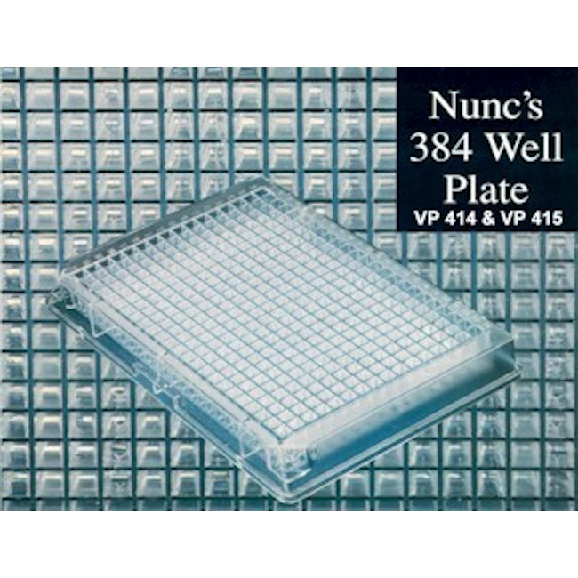 Nalge Nunc 384 Well Polystyrene Microplate with Lid, Sterile, Bulk Pack, Case of 30