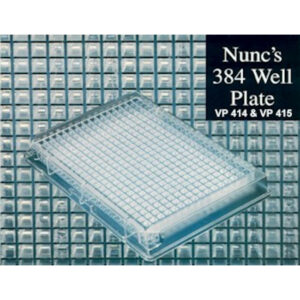 Nalge Nunc 384 Well Polystyrene Microplate with Lid, Sterile, Individual Pack, Case of 30