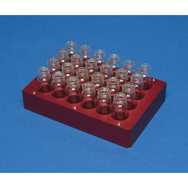 Aluminum Heat Block Insert with Eddy Current Defeating Design, 24 Wells 15.1 mm Diameter 20.7 mm Deep, SLAS Footprint