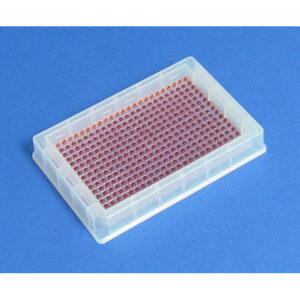 Molded Polypropylene Reservoir, 384 Pyramid Bottom, Low Profile 19 mm Tall, 92 ml Max Capacity, SLAS Footprint