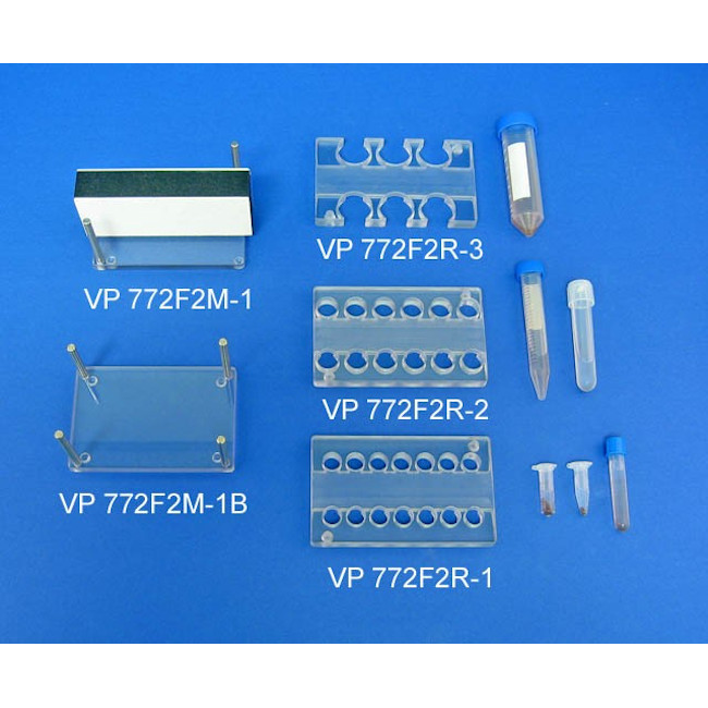 Tube Rack Top for Microcentrifuge Tubes and 5ml Tubes, Mates to VP 772F2M-1 Magnet Rack Base & VP 772F2M-1B Non-Magnet Rack Base, Polycarbonate