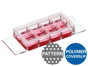 μ-Slide 8 Well high μ-Pattern ibiTreat, cir200, pit600, hex